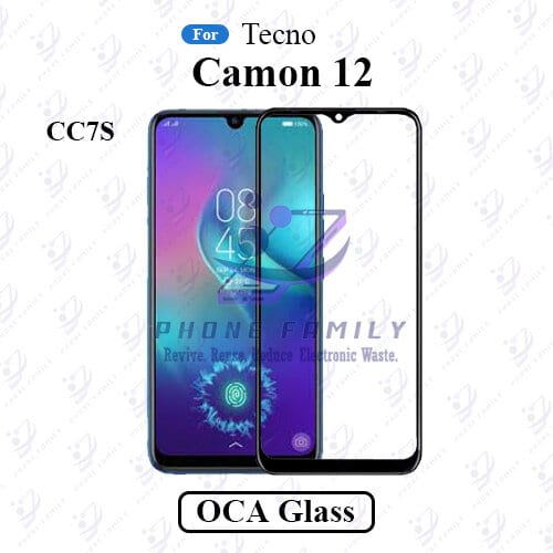 For Tecno Camon 12 CC7S LCD Display Touch Screen Front Glass Lens + Lamination OCA