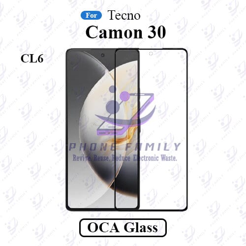 For Tecno Camon 30 CL6 LCD Display Touch Screen Front Glass Lens + Lamination OCA