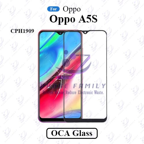 For Oppo A5S CPH1909 LCD Display Touch Screen Front Glass Lens + Lamination OCA