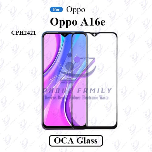 For Oppo A16e CPH2421 LCD Display Touch Screen Front Glass Lens + Lamination OCA