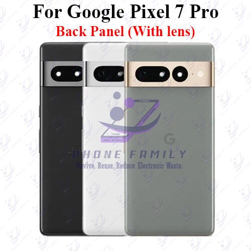 For Google Pixel 7 Pro Back Panel/Backshell/ Casing + Camera lens + Side Button  With Logo-All Colors Available