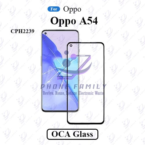 For Oppo A54 CPH2239 LCD Display Touch Screen Front Glass Lens + Lamination OCA