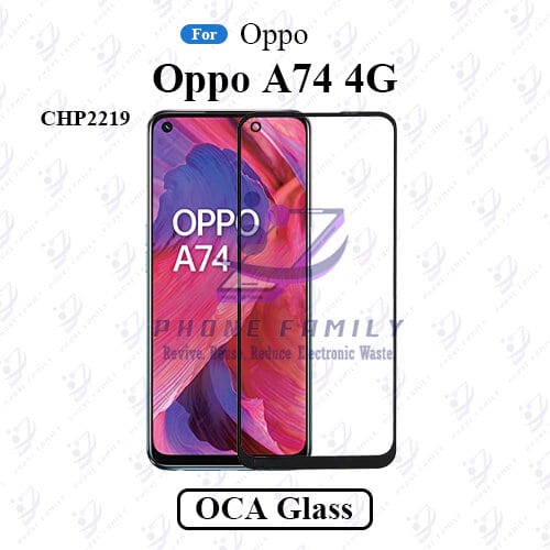 For Oppo A74 4G CHP2219 LCD Display Touch Screen Front Glass Lens + Lamination OCA