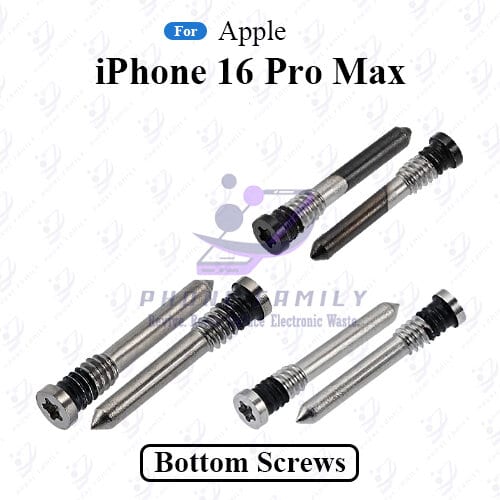 For Apple iPhone 16 Pro Max New Bottom Screw Pentalobe Dock Connector Screw Replacemnt Parts