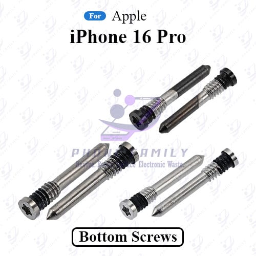 For Apple iPhone 16 Pro New Bottom Screw Pentalobe Dock Connector Screw Replacemnt Parts