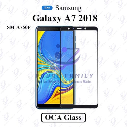 For Samsung Galaxy A7 2018 SM-A750F LCD Display Touch Screen Front Glass Lens + Lamination OCA