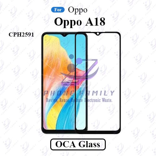 For Oppo A18 CPH2591 LCD Display Touch Screen Front Glass Lens + Lamination OCA