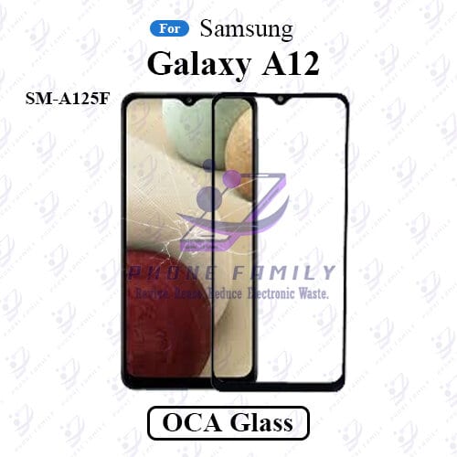 For Samsung Galaxy A12 SM-A125F LCD Display Touch Screen Front Glass Lens + Lamination OCA