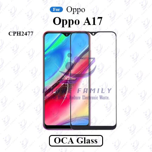For Oppo A17 CPH2477 LCD Display Touch Screen Front Glass Lens + Lamination OCA