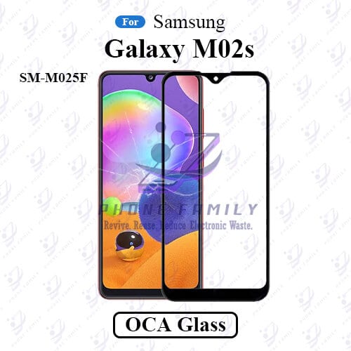 For Samsung Galaxy M02s SM-M025F LCD Display Touch Screen Front Glass Lens + Lamination OCA , Not Tempered Glass Protector