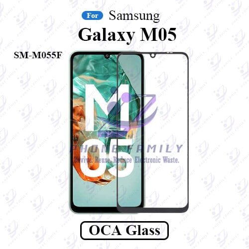 For Samsung Galaxy M05 SM-M055F LCD Display Touch Screen Front Glass Lens + Lamination OCA , Not Tempered Glass Protector