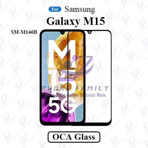 For Samsung Galaxy M15 SM-M156B LCD Display Touch Screen Front Glass Lens + Lamination OCA , Not Tempered Glass Protector
