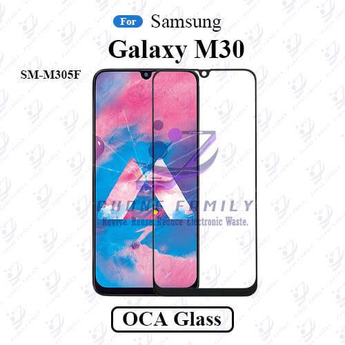 For Samsung Galaxy M30 SM-M305F LCD Display Touch Screen Front Glass Lens + Lamination OCA , Not Tempered Glass Protector