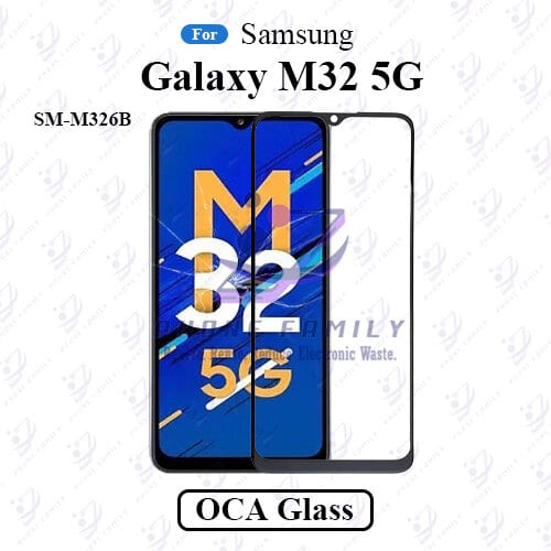 For Samsung Galaxy M32 5G SM-M326B LCD Display Touch Screen Front Glass Lens + Lamination OCA , Not Tempered Glass Protector