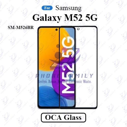 For Samsung Galaxy M52 5G SM-M526BR  LCD Display Touch Screen Front Glass Lens + Lamination OCA , Not Tempered Glass Protector