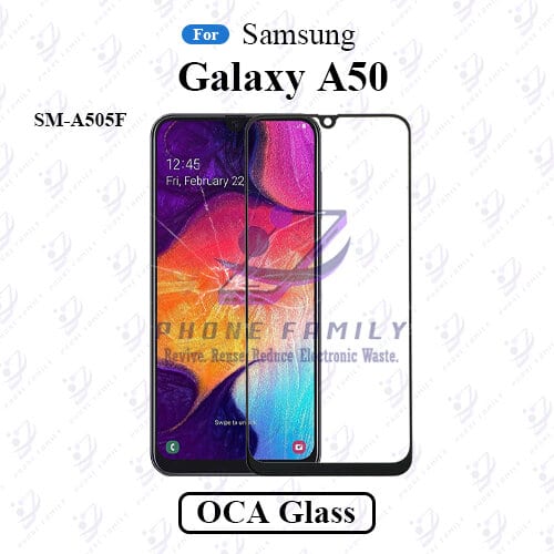 For Samsung Galaxy A50 SM-A505F LCD Display Touch Screen Front Glass Lens + Lamination OCA , Not Tempered Glass Protector