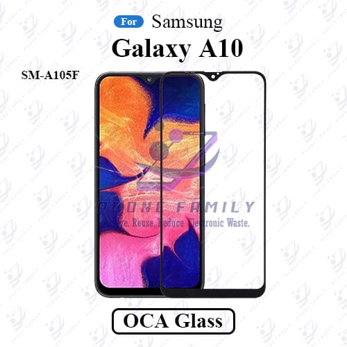 For Samsung Galaxy A10 SM-A105F LCD Display Touch Screen Front Glass Lens + Lamination OCA , Not Tempered Glass Protector