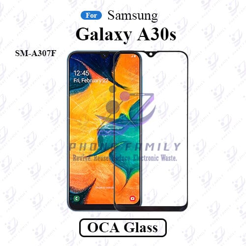 For Samsung Galaxy A30s SM-A307F LCD Display Touch Screen Front Glass Lens + Lamination OCA , Not Tempered Glass Protector