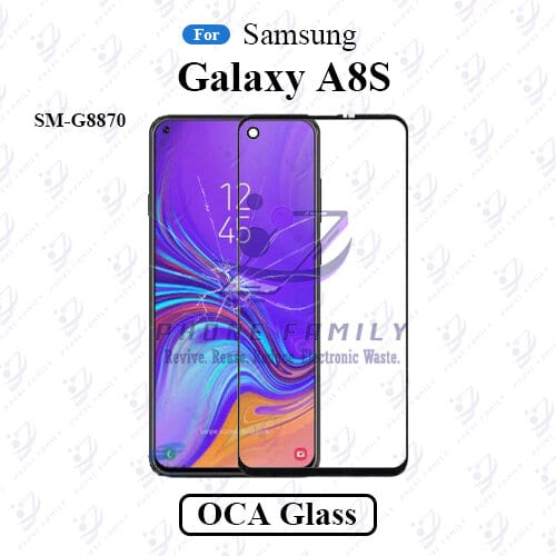 For Samsung Galaxy A8S SM-G8870 LCD Display Touch Screen Front Glass Lens + Lamination OCA , Not Tempered Glass Protector