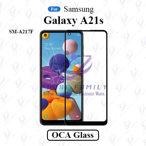 For Samsung Galaxy A21s SM-A217F LCD Display Touch Screen Front Glass Lens + Lamination OCA , Not Tempered Glass Protector