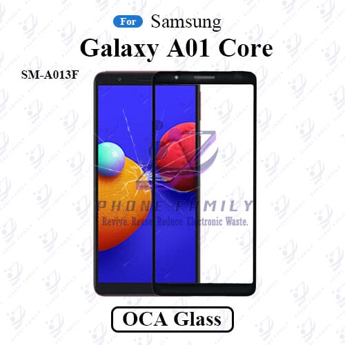 For Samsung Galaxy A01 Core SM-A013F LCD Display Touch Screen Front Glass Lens + Lamination OCA , Not Tempered Glass Protector