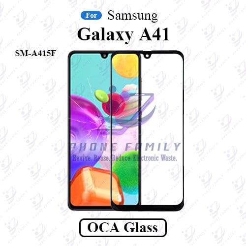 For Samsung Galaxy A41 SM-A415F LCD Display Touch Screen Front Glass Lens + Lamination OCA , Not Tempered Glass Protector