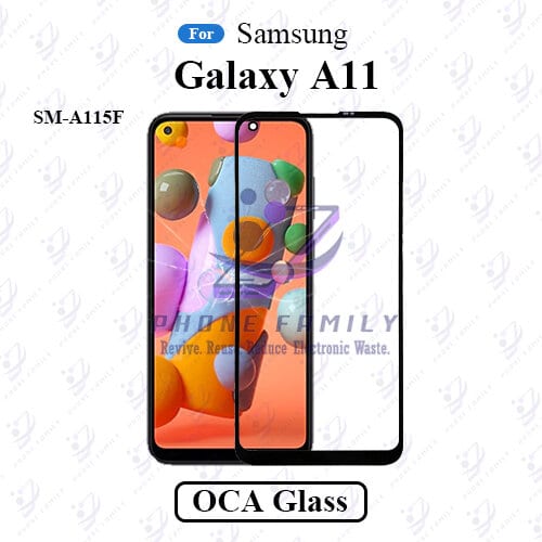 For Samsung Galaxy A11 SM-A115F LCD Display Touch Screen Front Glass Lens + Lamination OCA , Not Tempered Glass Protector