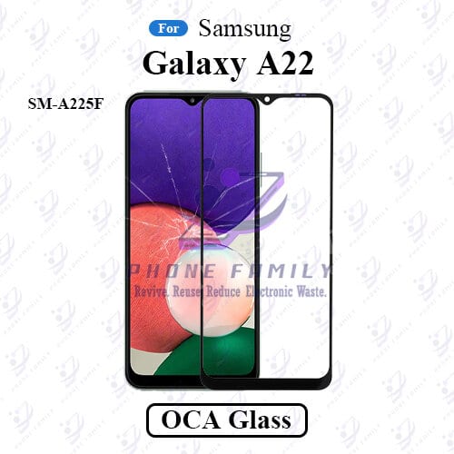 For Samsung Galaxy A22 SM-A225F LCD Display Touch Screen Front Glass Lens + Lamination OCA , Not Tempered Glass Protector