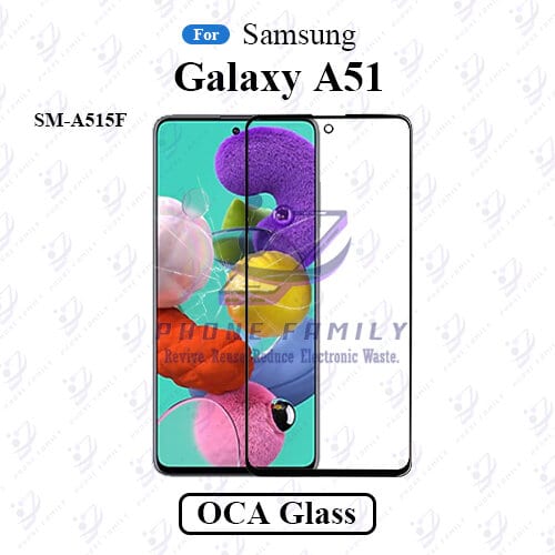 For Samsung Galaxy A51 SM-A515F LCD Display Touch Screen Front Glass Lens + Lamination OCA , Not Tempered Glass Protector