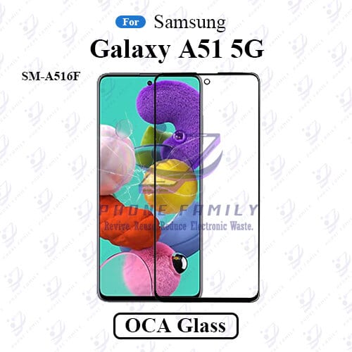 For Samsung Galaxy A51 5G SM-A516F LCD Display Touch Screen Front Glass Lens + Lamination OCA , Not Tempered Glass Protector