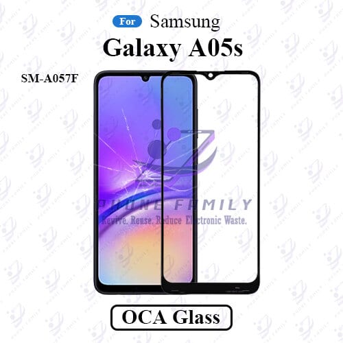 For Samsung Galaxy A05s SM-A057F LCD Display Touch Screen Front Glass Lens + Lamination OCA , Not Tempered Glass Protector