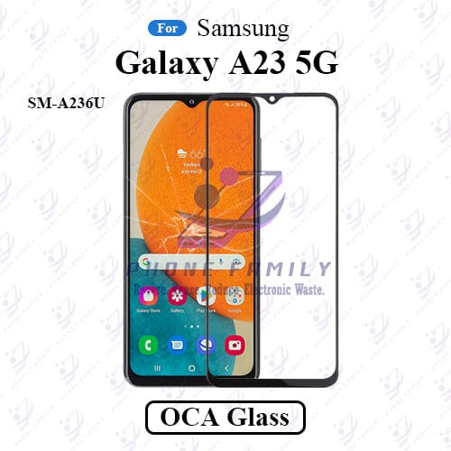 For Samsung Galaxy A23 5G SM-A236U LCD Display Touch Screen Front Glass Lens + Lamination OCA , Not Tempered Glass Protector