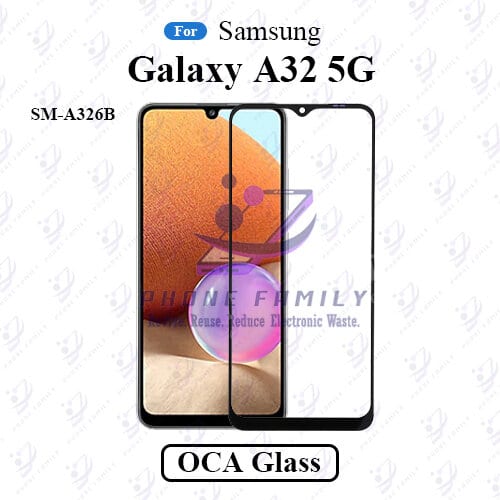 For Samsung Galaxy A32 5G SM-A326B LCD Display Touch Screen Front Glass Lens + Lamination OCA , Not Tempered Glass Protector