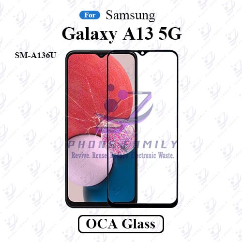 For Samsung Galaxy A13 5G SM-A136U LCD Display Touch Screen Front Glass Lens + Lamination OCA , Not Tempered Glass Protector