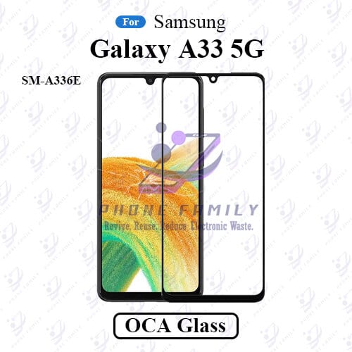 For Samsung Galaxy A33 5G SM-A336E LCD Display Touch Screen Front Glass Lens + Lamination OCA , Not Tempered Glass Protector