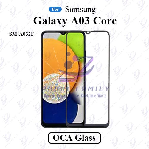 For Samsung Galaxy A03 Core SM-A032F LCD Display Touch Screen Front Glass Lens + Lamination OCA , Not Tempered Glass Protector