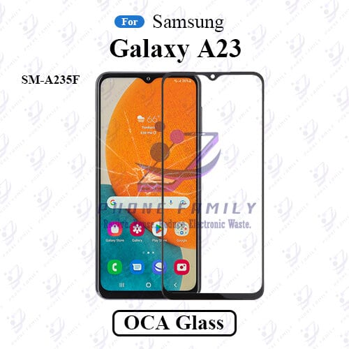 For Samsung Galaxy A23 SM-A235F LCD Display Touch Screen Front Glass Lens + Lamination OCA , Not Tempered Glass Protector