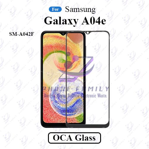 For Samsung Galaxy A04e SM-A042F LCD Display Touch Screen Front Glass Lens + Lamination OCA , Not Tempered Glass Protector
