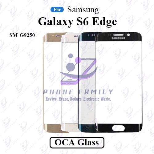 For Samsung Galaxy S6 Edge SM-G9250 LCD Display Touch Screen Front Glass Lens + Lamination OCA , Not Tempered Glass Protector