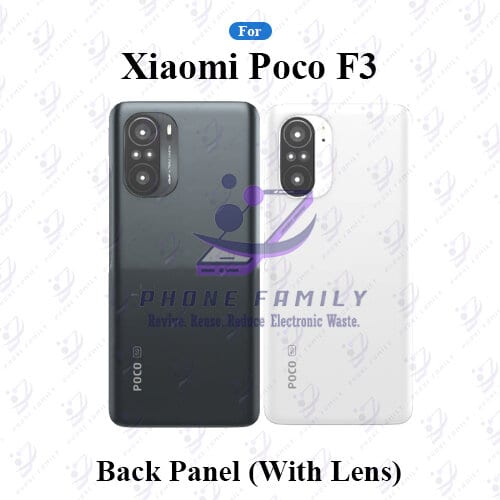 For Xiaomi Poco F3/ MI 11X  Back Panel/Backshell/ Casing +Camera Lens With Logo-All Colors Available