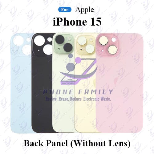 For Apple iPhone 15 Back Panel/Backshell/ Casing With Logo-All Colors Available