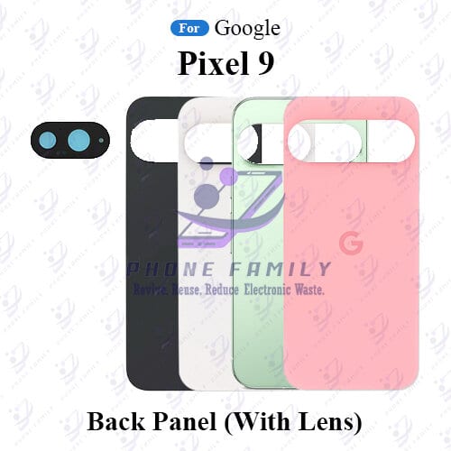 For Google Pixel 9 Back Panel/Backshell/ Casing + Camera Lens  With Logo-All Colors Available
