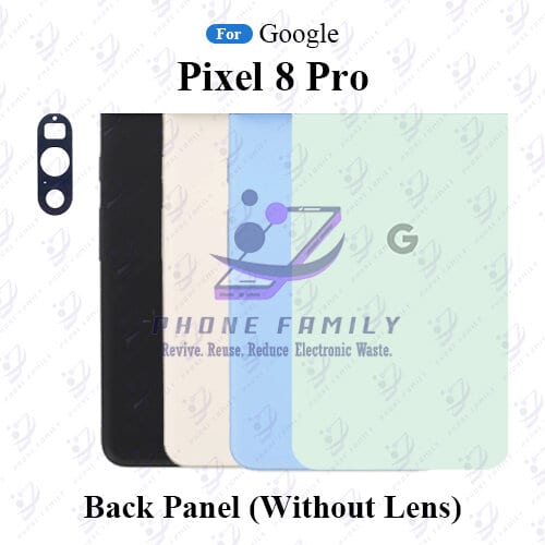 For Google Pixel 8 Pro Back Panel/Backshell/ Casing + Camera Lens  With Logo-All Colors Available