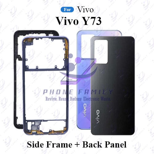 For Vivo Y73 Body Housing ( Side Frame + Back Panel Without Camera Glass )