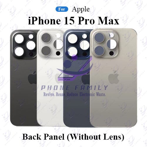 For Apple iPhone 15 Pro Max Back Panel/Backshell/ Casing With Logo-All Colors Available