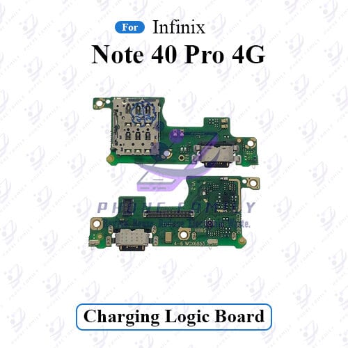 Charging Logic Board For Infinix Note 40 Pro 4G Charging Port USB Plug PCB Dock Connector Spare parts