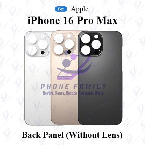 For Apple iPhone 16 Pro Max Back Panel/Backshell/ Casing With Logo-All Colors Available