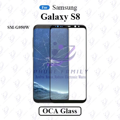 For Samsung Galaxy S8 SM-G950W LCD Display Touch Screen Front Glass Lens + Lamination OCA , Not Tempered Glass Protector
