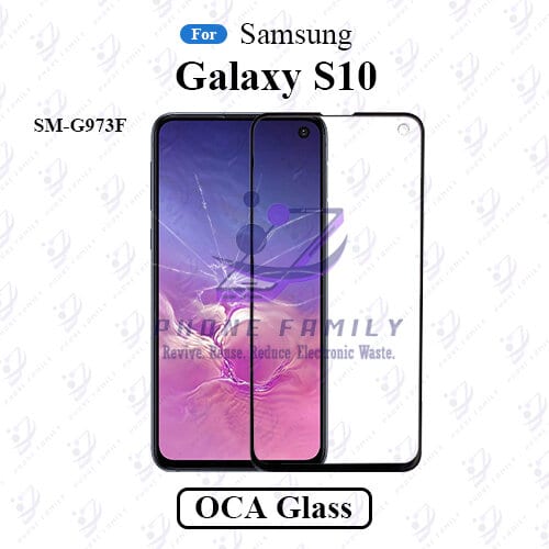 For Samsung Galaxy S10 SM-G973F LCD Display Touch Screen Front Glass Lens + Lamination OCA , Not Tempered Glass Protector