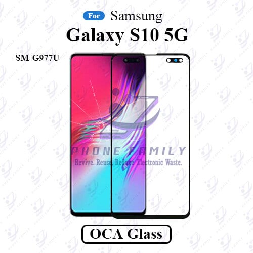 For Samsung Galaxy S10  5G SM-G977U LCD Display Touch Screen Front Glass Lens + Lamination OCA , Not Tempered Glass Protector